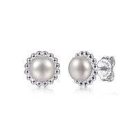 Silver Bujukan Pearl Stud Earrings