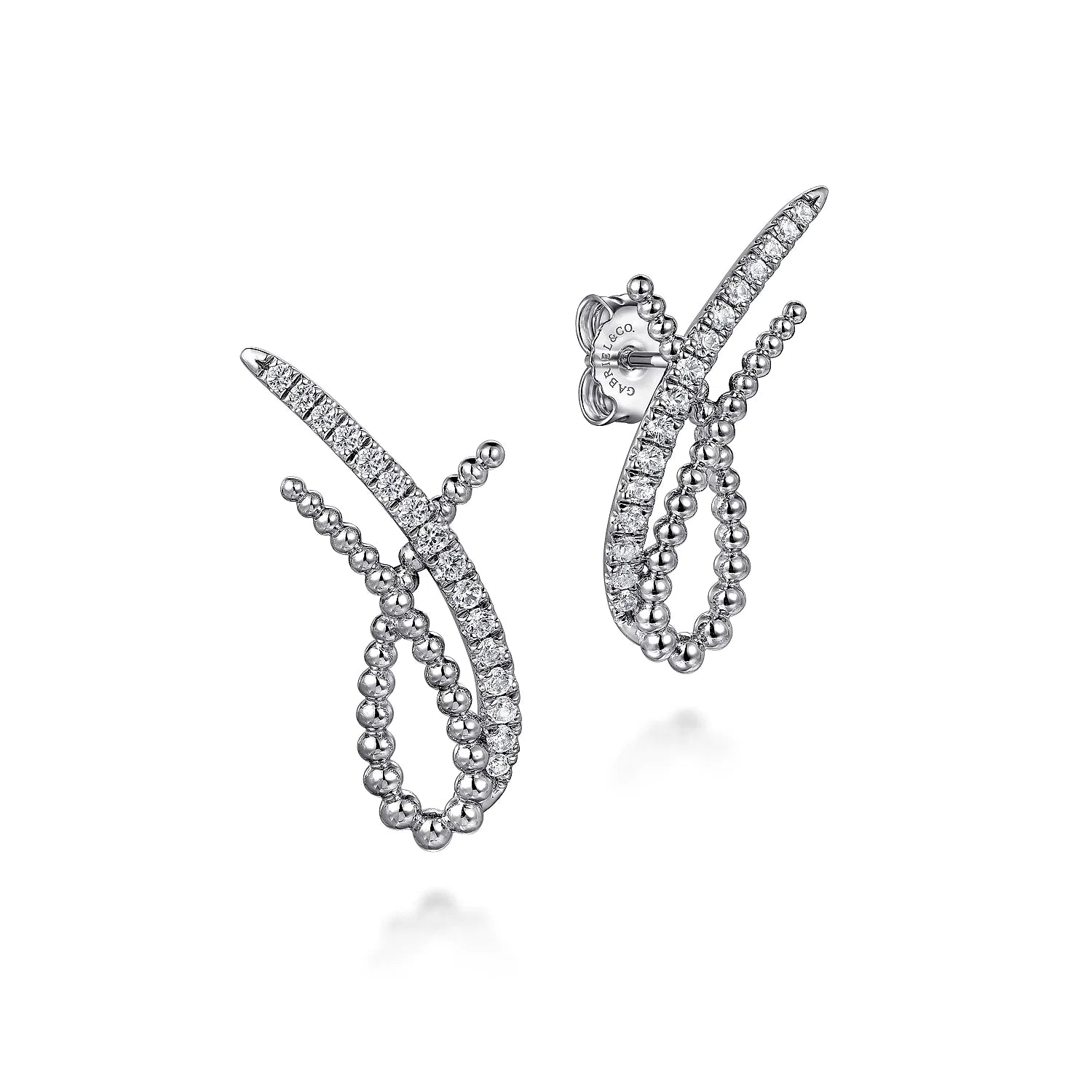 Bujukan White Sapphire Stud Earrings