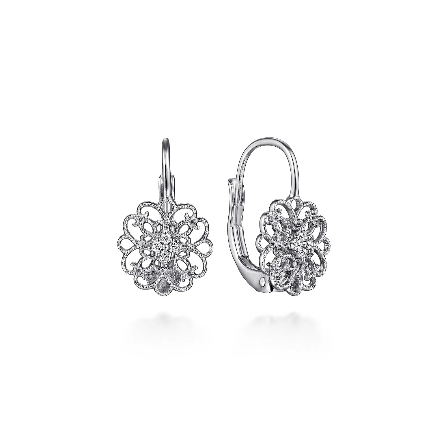 White Sapphire Vintage Drop Earrings