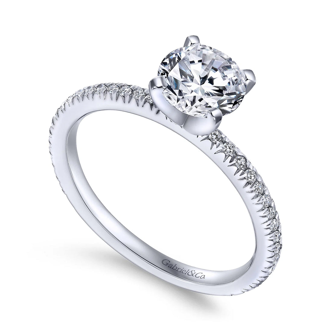 Gabriel & Co Platinum Diamond Engagement Ring