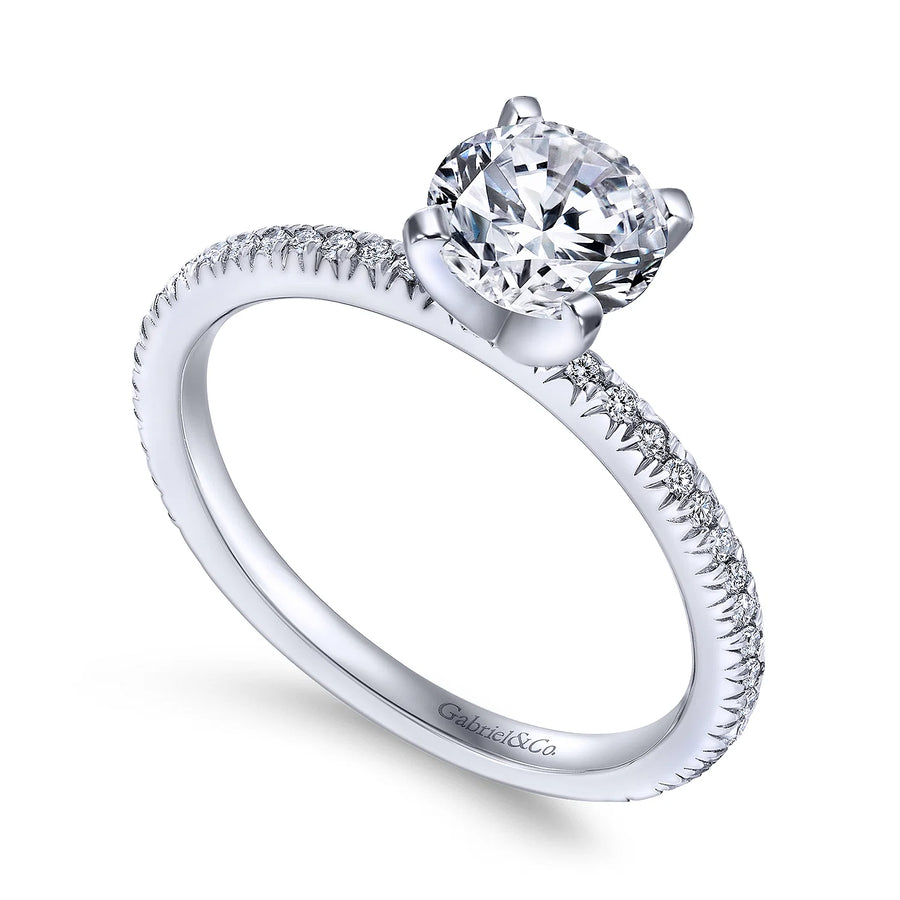 Gabriel & Co Platinum Diamond Engagement Ring