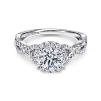 Gabriel & Co Platinum Twisted Engagement Ring