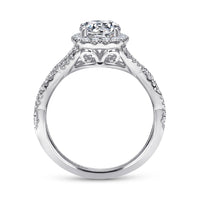 Gabriel & Co Platinum Twisted Engagement Ring