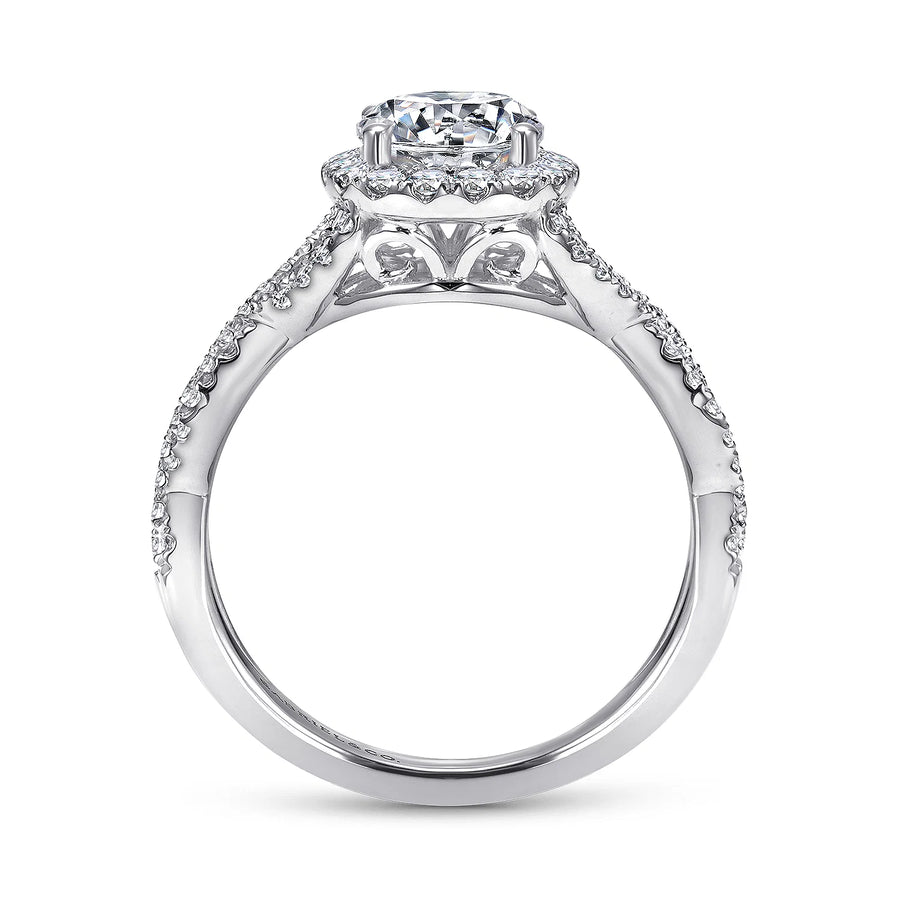 Gabriel & Co Platinum Twisted Engagement Ring