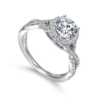 Gabriel & Co Platinum Twisted Engagement Ring