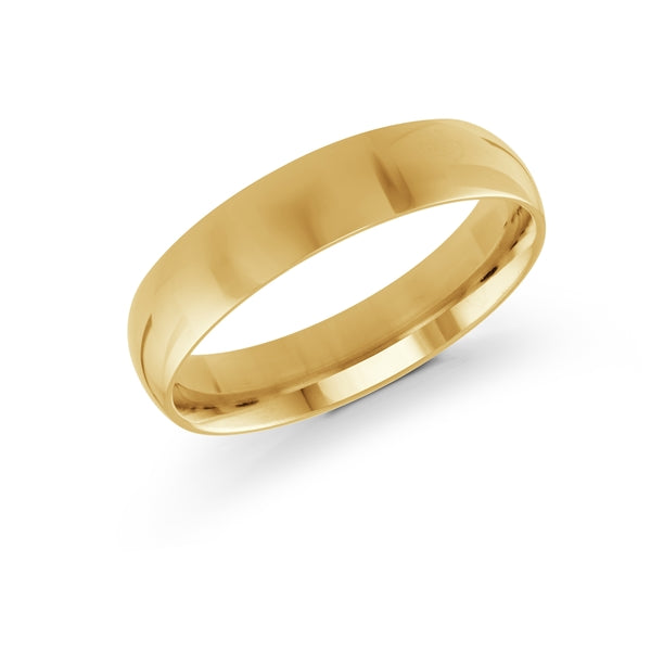 14K Gold Polished Finish 5mm Wedding Band