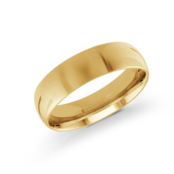 14K Gold Polished Finish 6mm Wedding Band