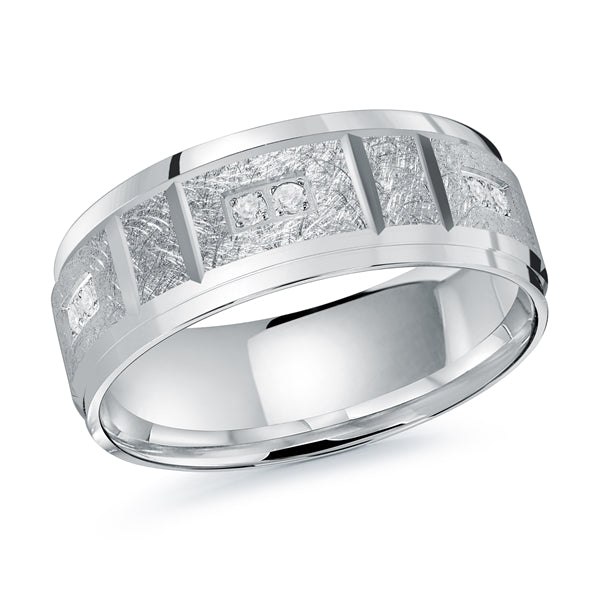 14K Gold Diamond Wedding Band