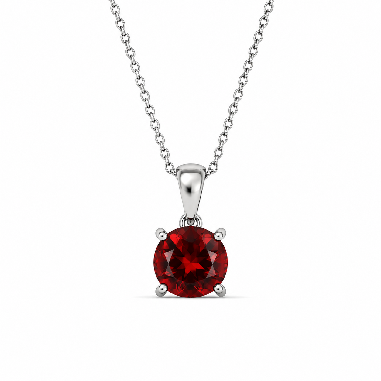 Cushion Cut Birthstone Necklace