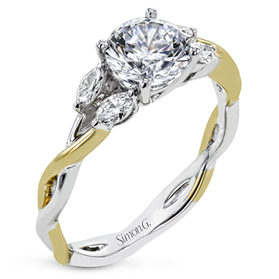 Simon G Two Toned Engagement Ring