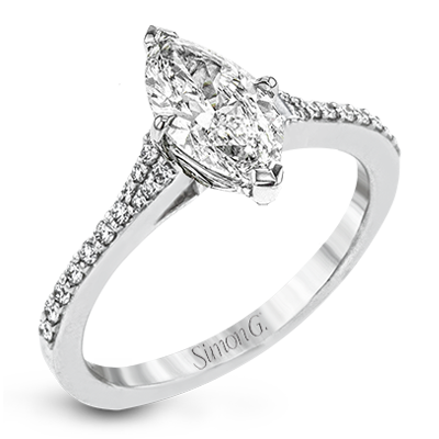 18k White Gold Marquise Engagement Ring