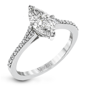 18k White Gold Marquise Engagement Ring