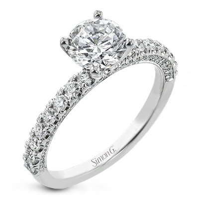 18k White Gold Multi-Stone Engagement Ring