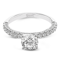 18k White Gold Multi-Stone Engagement Ring