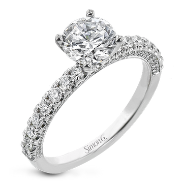 18k White Gold Multi-Stone Engagement Ring