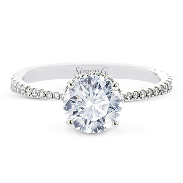 Simon G Halo Round Engagement Ring