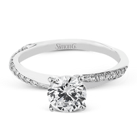 Simon G 18k White Gold Multi-Stone Engagement Ring