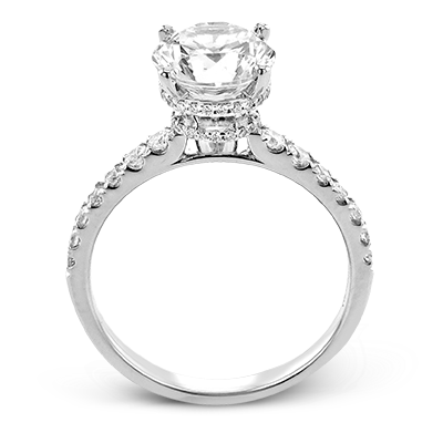 18k White Gold Halo Engagement Ring