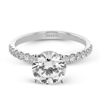 18k White Gold Halo Engagement Ring