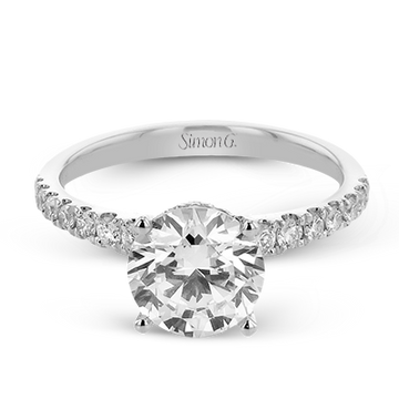 18k White Gold Halo Engagement Ring