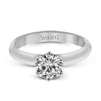 18k White Gold Solitaire Engagement Ring