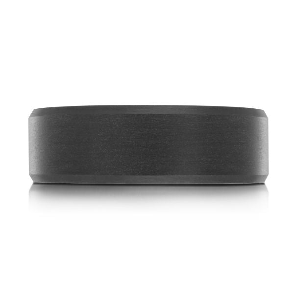 14K Gold & Carbon Wedding Band