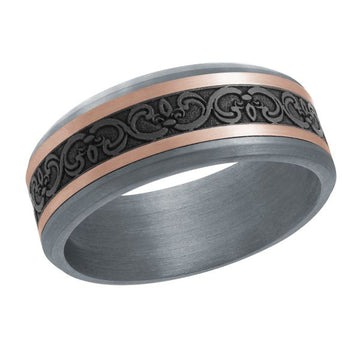 14K Gold & Tantalum Wedding Band