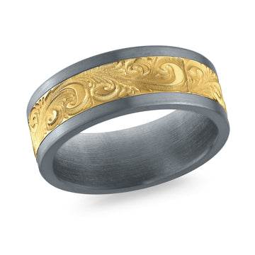 14K Gold Sandblast Wedding Band