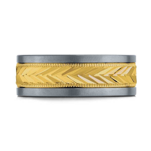 14K Gold Sandblast Wedding Band