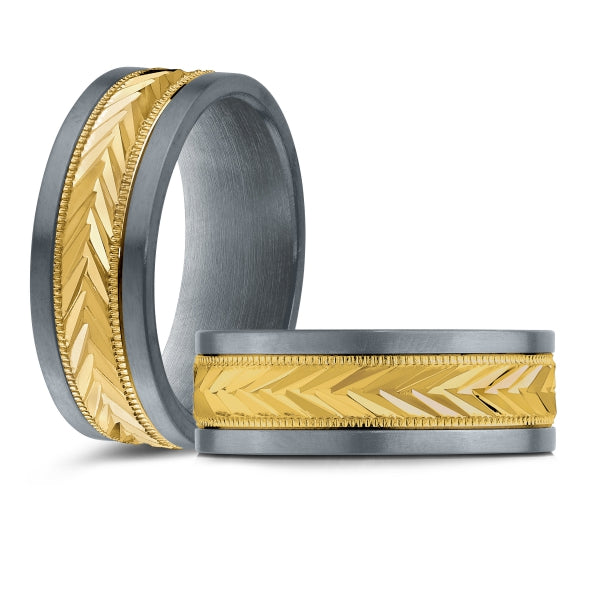 14K Gold Sandblast Wedding Band