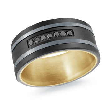 14K Gold & Titanium Wedding Band