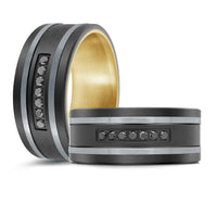 14K Gold & Titanium Wedding Band