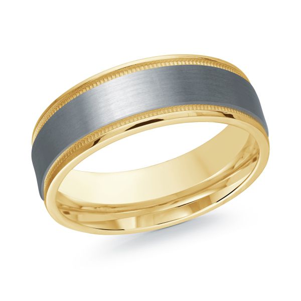 14k Gold Two-Tone Wedding Band