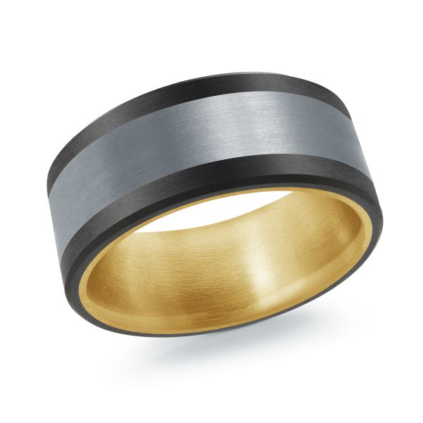 14K Gold & Tantalum Wedding Band