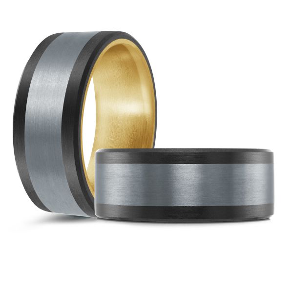 14K Gold & Tantalum Wedding Band