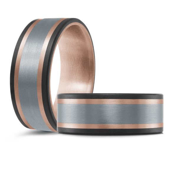 14k Gold & Tantalum Wedding Band