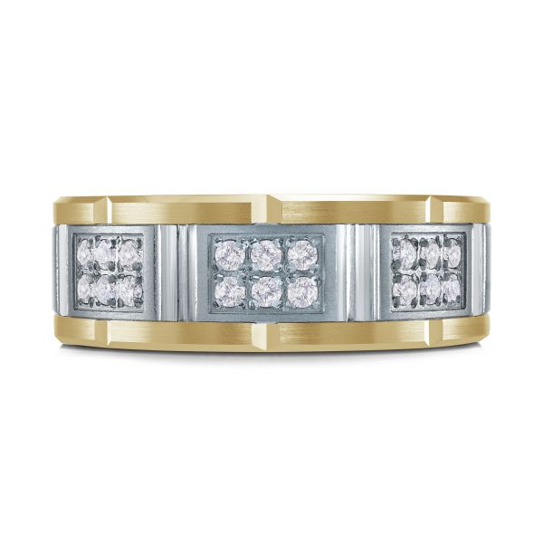 14k Gold & Tantalum Diamond Wedding Band