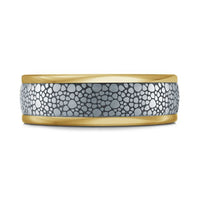 14k Gold Patterned Wedding Band