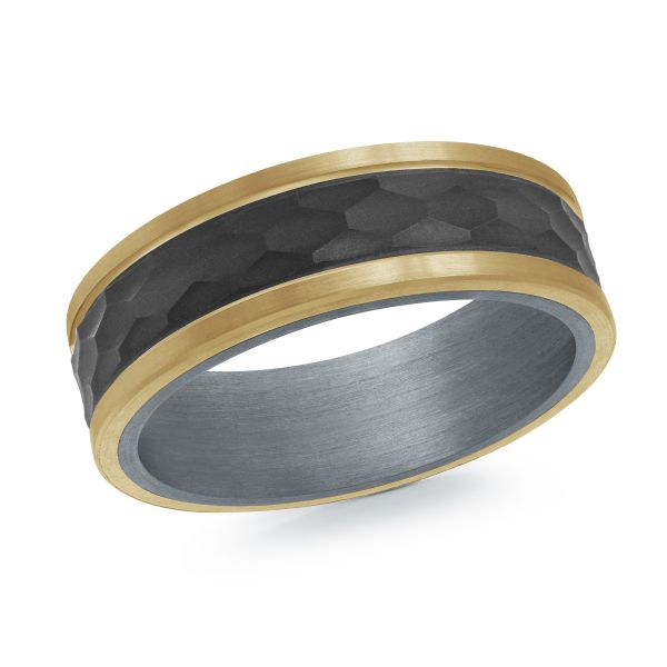 14K Gold & Tantalum Wedding Band