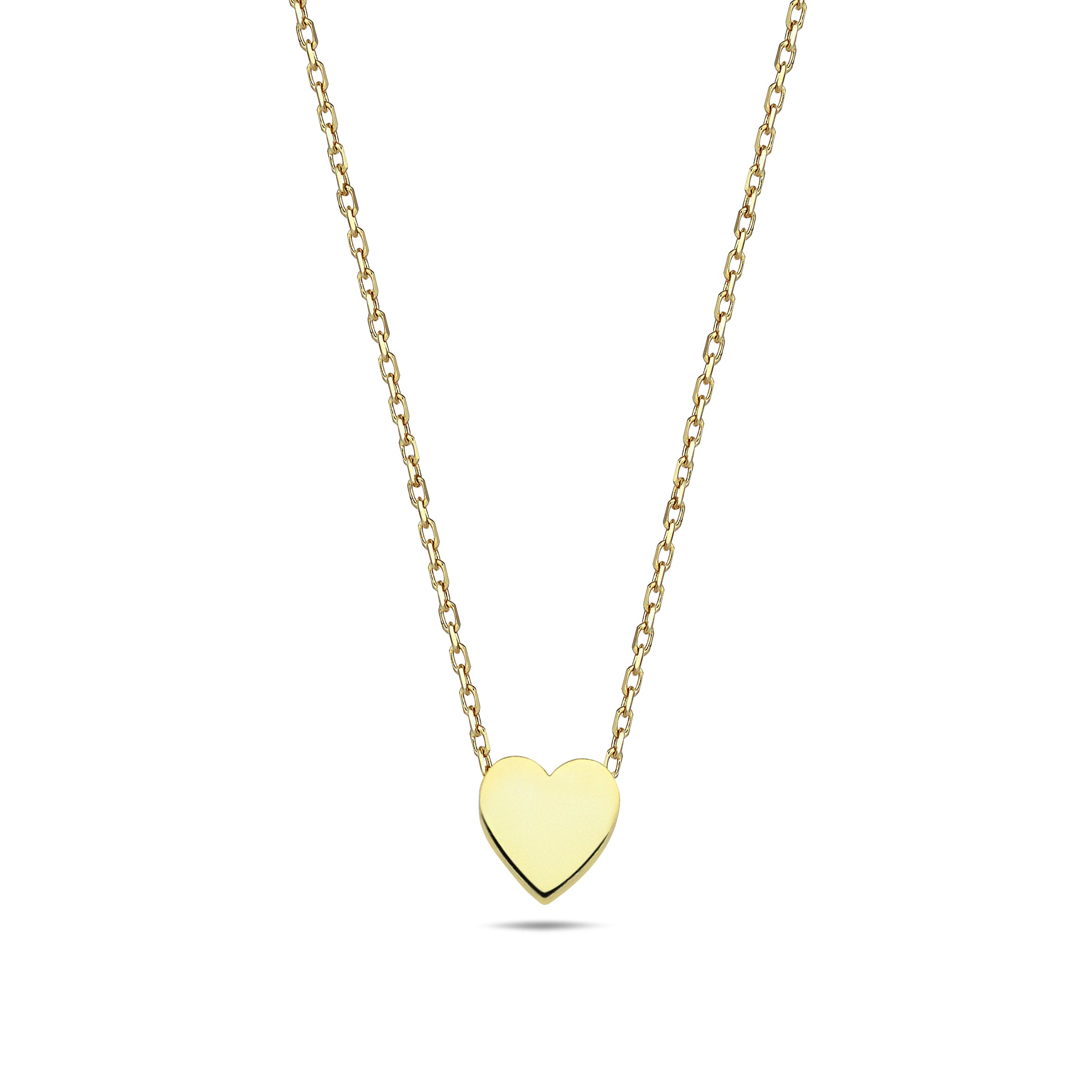 Mini Flat Heart Necklace