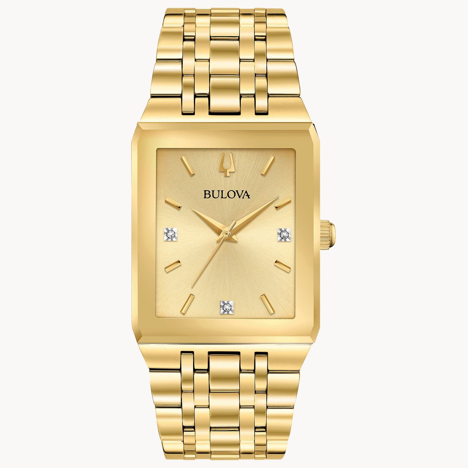Gold Stainless Steel Tank Watch