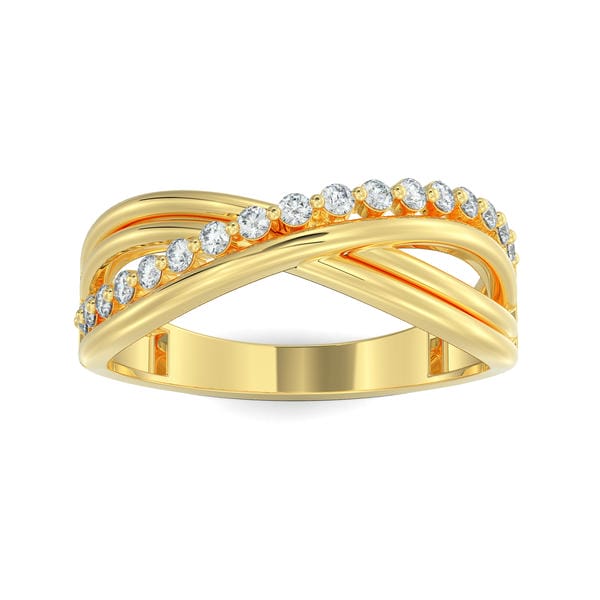 Lab Grown Diamond Criss Cross Fashion Ring