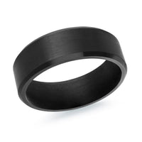 Black Tantalum Satin Finish Wedding Band