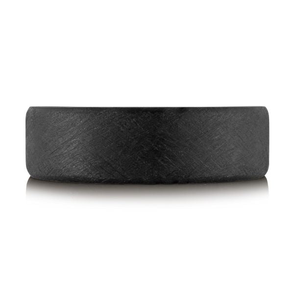 Black Tantalum Scratch Finish Wedding Band