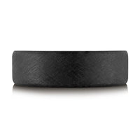 Black Tantalum Scratch Finish Wedding Band