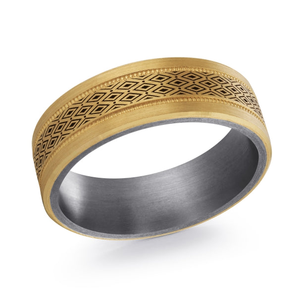 14K Gold & Tantalum Wedding Band