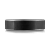 Tantalum & Carbon Satin Finish Wedding Band