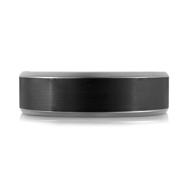 Tantalum & Carbon Satin Finish Wedding Band