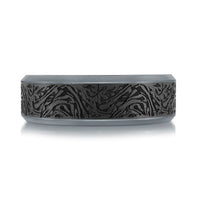 Tantalum & Carbon Satin Finish Wedding Band