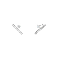 18K Gold Diamond Barre Floating Pave Climbers